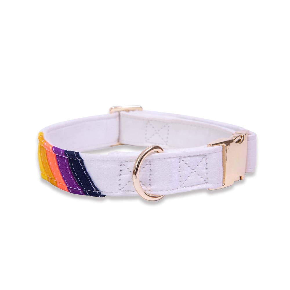 Off White Vintage Sunset Collar & Leash Bundle